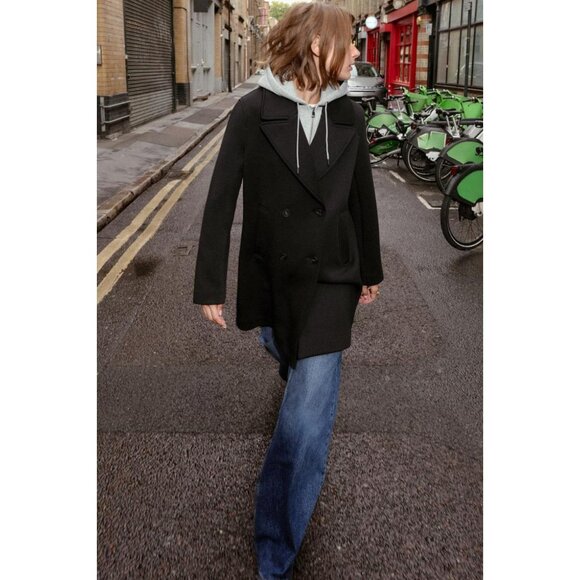 ZARA COAT WITH COMBINED HOODIE - Picture 3 of 7